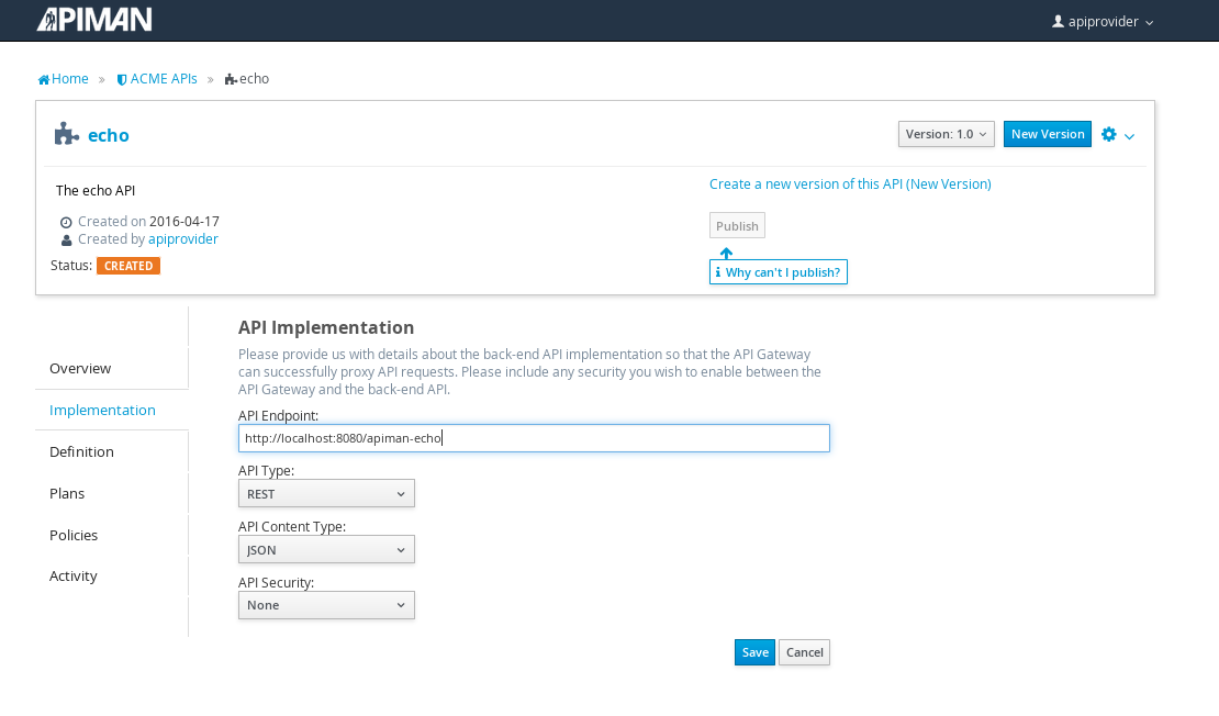 Add implementation information