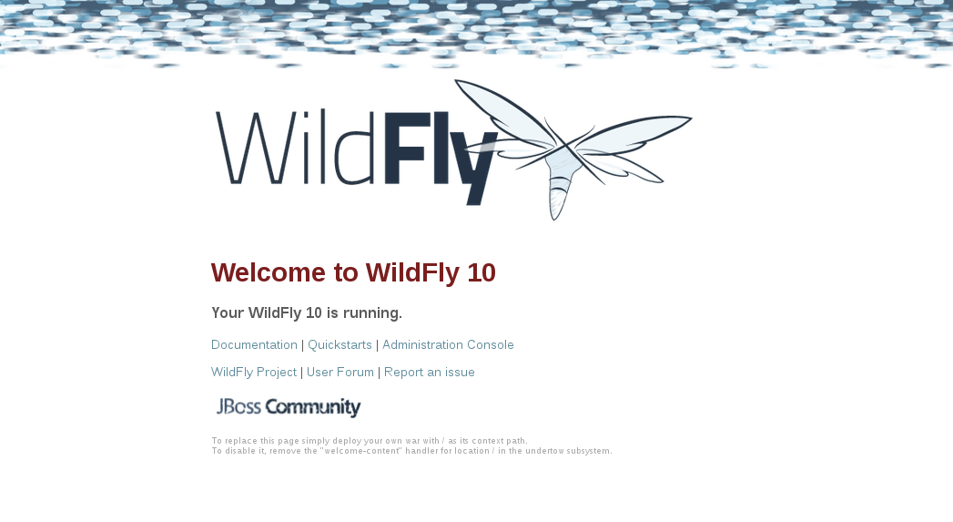 WildFly welcome page